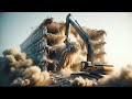 1 Hour Dangerous Demolitions Controlled Compilation, Fastest Buildings Collapsed Excavator Skills