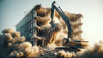 1 Hour Dangerous Demolitions Controlled Compilation, Fastest Buildings Collapsed Excavator Skills