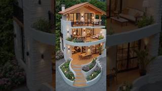 building a mini modern villa🏠✨Mini Dream House with Real Cement #miniature #smallhome #minihouse