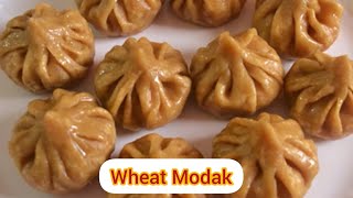 गेहूं केआटे का उकडीचे मोदक|steamed wheat modak recipe|Ukadiche modak|How to make Modak| modak recipe