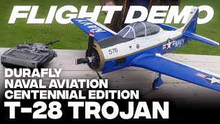 Flight Demo - Durafly Naval Aviation Centennial Edition T-28 Trojan, 1100mm PNF