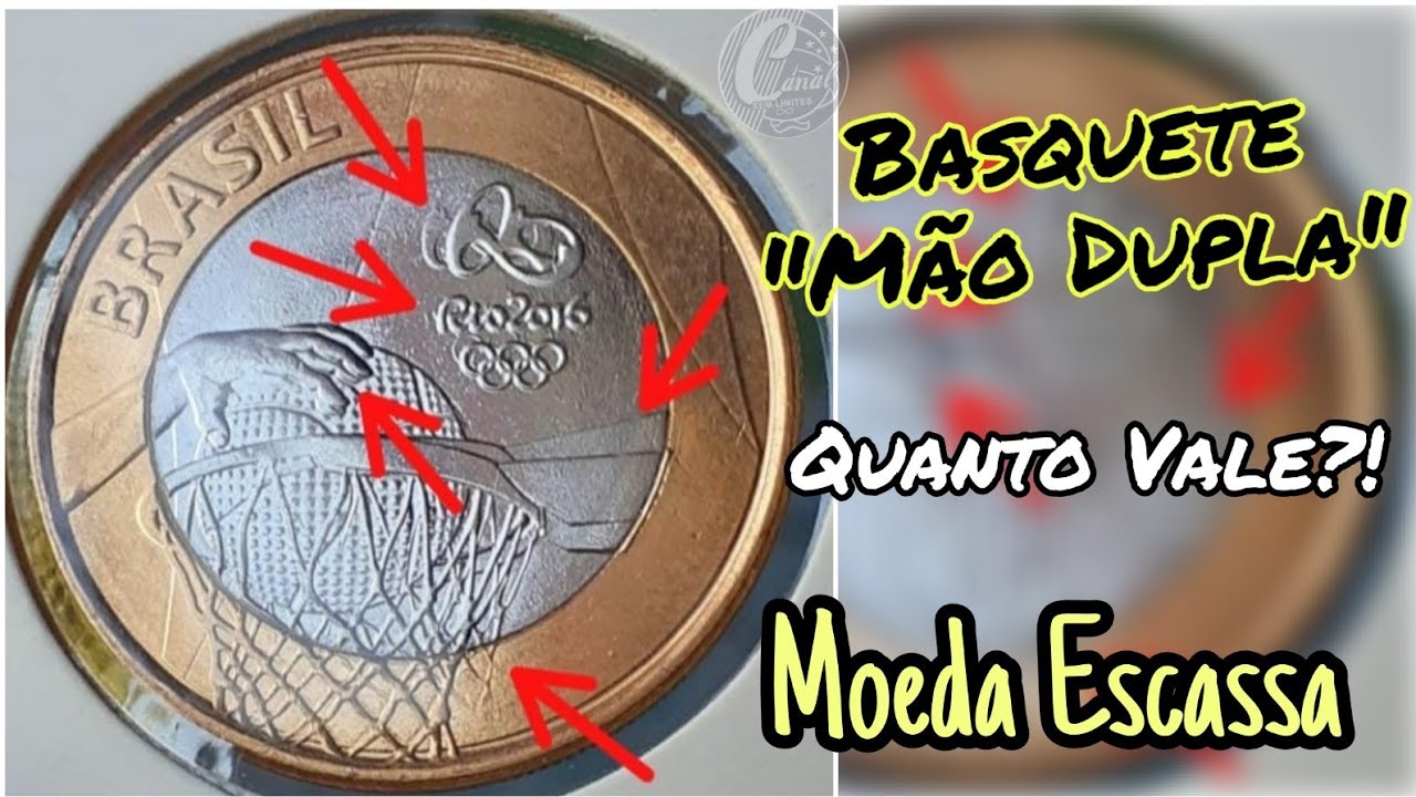Quanto vale a moeda do Basquete MÃO DUPLA?! Moeda de 1 Real valiosa. 