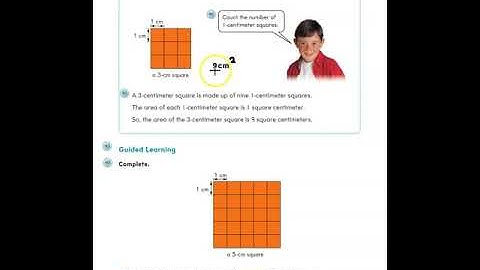 Math in Focus Lesson 19.2 for Third Grade: Area