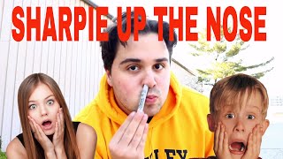 EASY MAGIC TRICK REVEALED | HOW TO MAKE A SHARPIE GO UP YOUR NOSE & OUT YOUR MOUTH | Elie Magic
