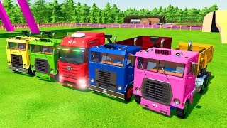 TRANSPORTING ALL AMBULANCE, POLICE, FIRE TRUCK OF COLORS! WITHTRUCKS! FS 22 #3