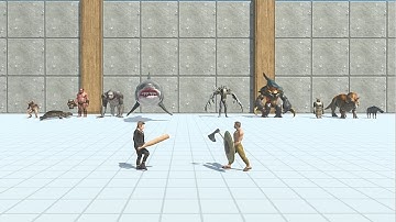 Mutant Megalodon team vs Scourge team Tournament - Animal Revolt Battle Simulator