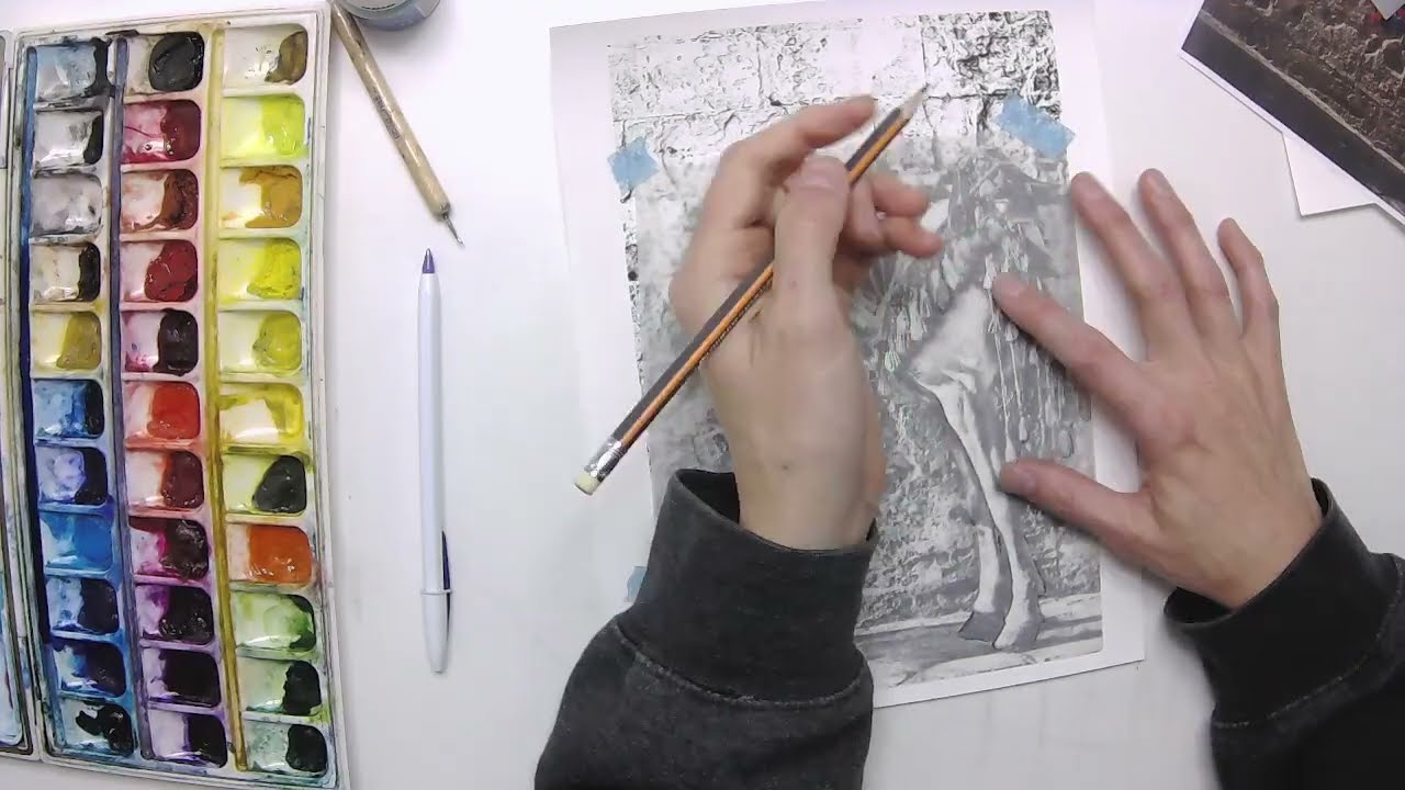 Méthodologie de projet d'oeuvre à l'aquarelle à partir d'une photo