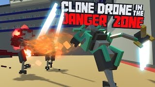 Clone Drone in the Danger Zone - Flame Breath Weapon! - Inferno Challenge - Clone Drone Gameplay
