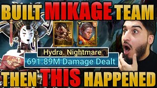 Free To Play Champions Showcase! Insane Mikage Team Damage! Destroying Hydra! Raid Shadow Legends