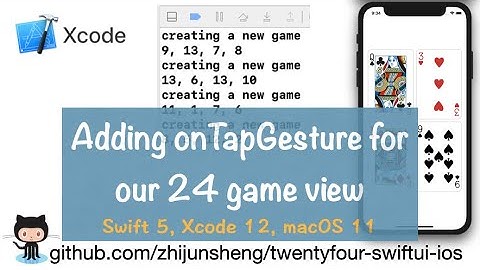 iOS SwiftUI 027: Adding SwiftUI tap gesture recognizer for our 24 game