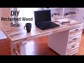 DIY Desk with hidden laptop storage using reclaimed pallet wood - How to make