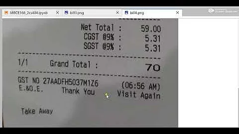 Basic OCR bill detection system | Pytesseract  | Python | Data Analysis