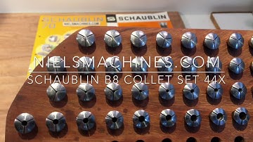Schaublin B8 Collet Set 44 Pieces