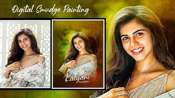 Smudge Digital painting | Digital Portrait | Autodesk Sketchbook Mobile | Telugu photo editing