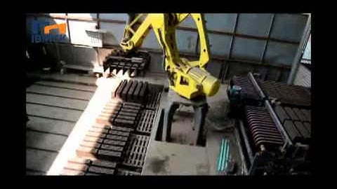 clay brick making robot stacking, robot setting technology by IBRICK China