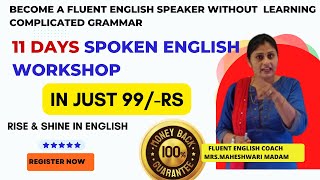 Just Rs.1666 month! Join Advance Spoken English Classes Online