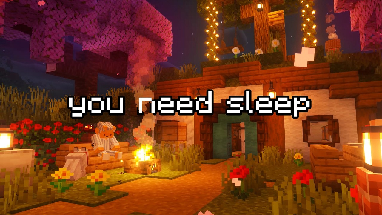 leave your worries behind... (minecraft music, fire, cozy ambience)