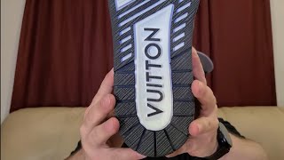 $85 DHGATE Louis Vuitton Trainers B&W Unboxing, Review, UV and on foot