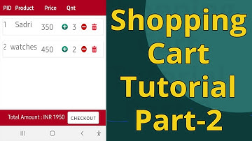 Shopping Cart | Shopping cart with quantity increment and decrement Button | eCommerce App Tutorial