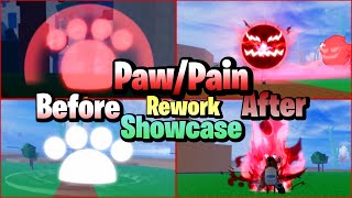 Rework Pain Fruit Before and After Showcase in Blox Fruits