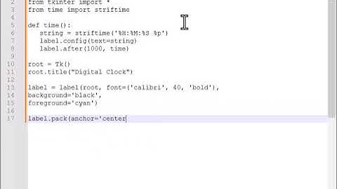 coding Digital Clock Python