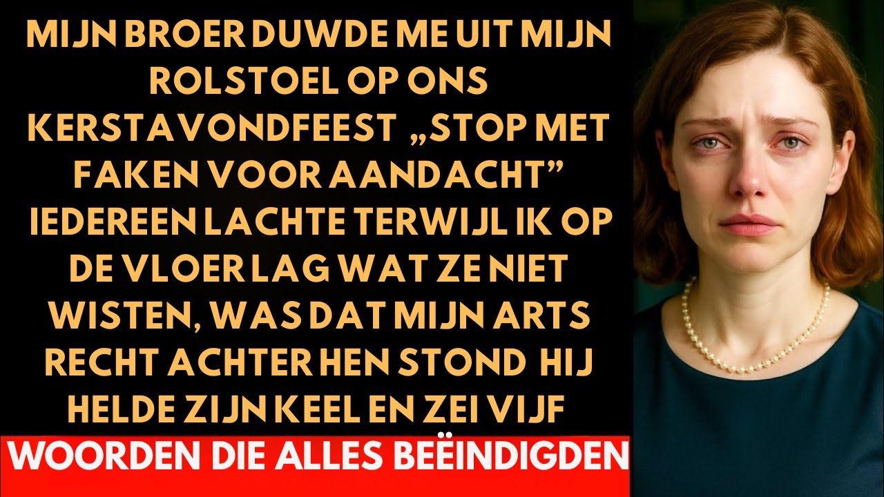 Stop met faken voor aandacht, mijn broer duwde me uit mijn rolstoel op ons kerstavondfeest…