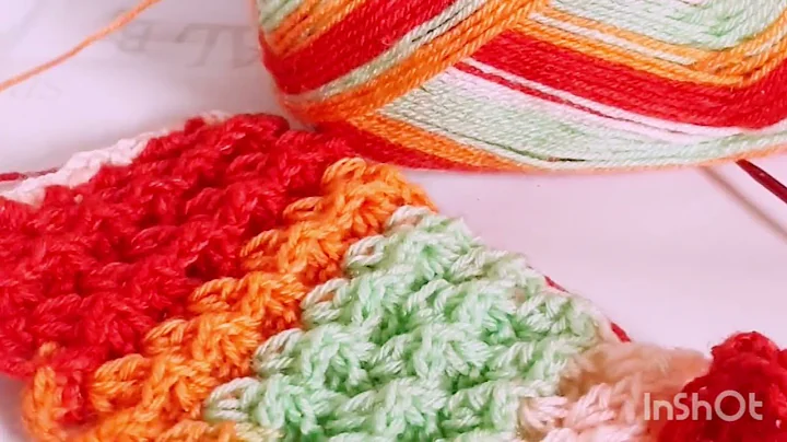 How to a Crochet 3D zigzag Waffle stitch#crochet blanket#knitting