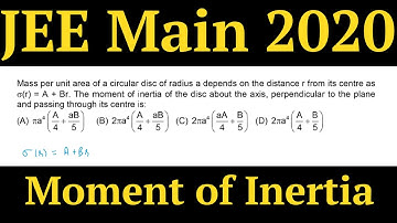 Mass per unit area of a circular disc of radius a depends on the distance r. JEE Mains 2020