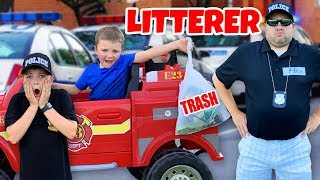 Officer Ryan Teaches Smalls How to Recycle