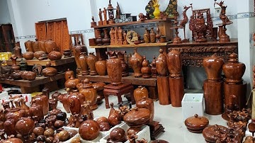 14/10 Thợ gỗ làng nghề bán vài cặp lục bình, bàn ghế, tủ giường, đồ mỹ nghệ làm thủ công cực đẹp