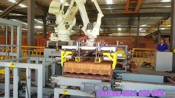 Robot xếp gạch thành phẩm #robotgachtuynel