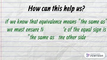 Teacher Tutorial (Equivalent Number Sentences)