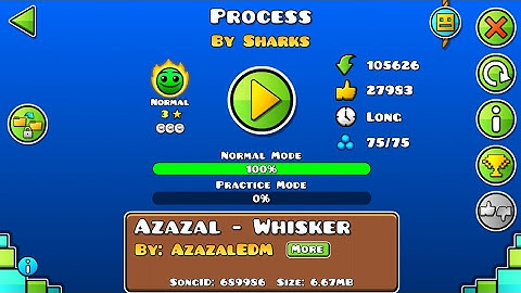 Geometry Dash: Process by Sharks {All 3 coins}