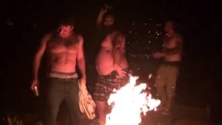 Slow motion fire dance