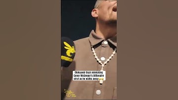 Oleksandr Usyk mimicking Conor McGregor