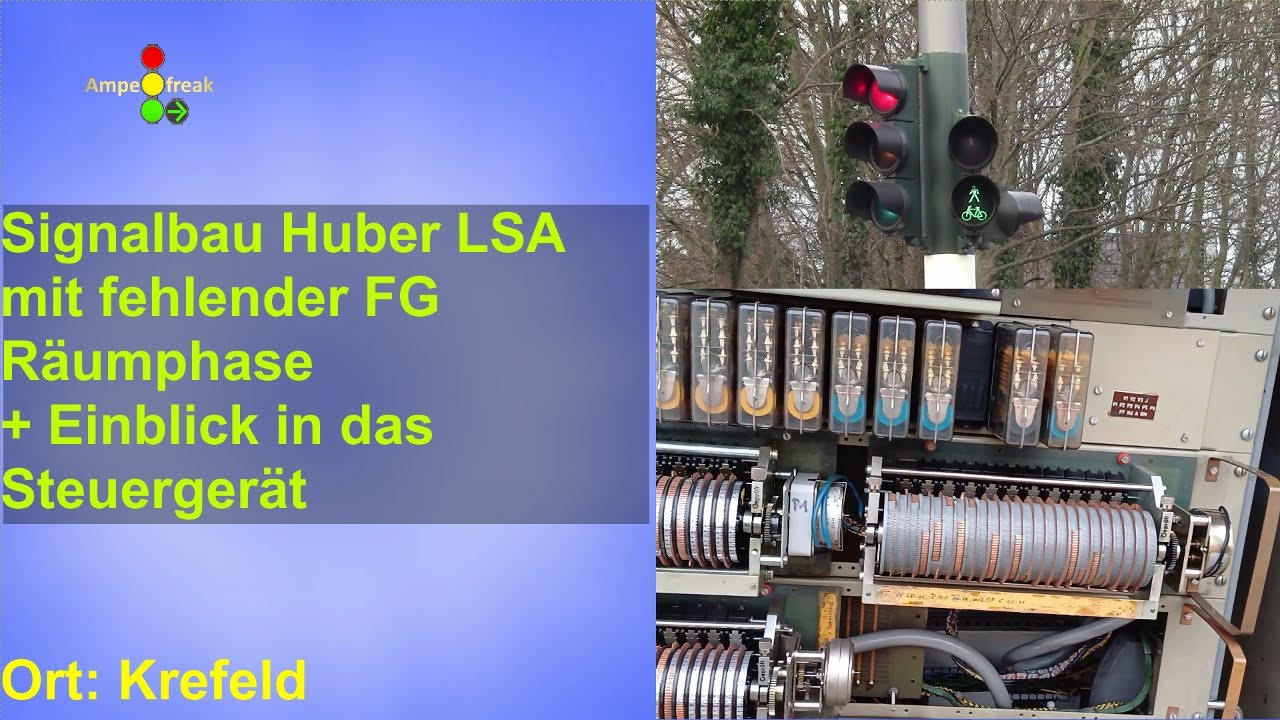 Signalbau Huber LSA mit mechanische Steuerung + Fehlende Räumphase für FG + Einblick ins Steuergerät