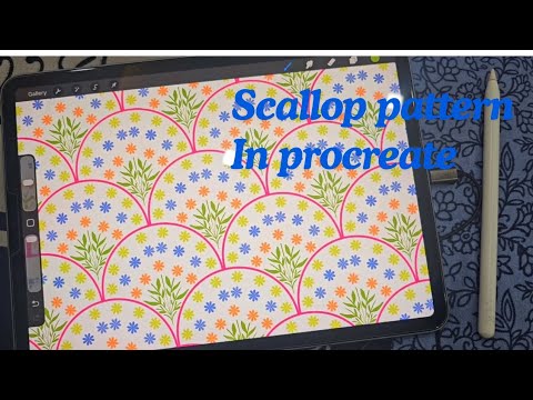Learn how to make seamless scallop pattern in procreate #procreate # ...