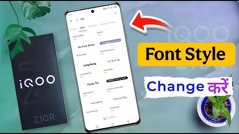 How to Apply Free Font in iqoo z10r / iQOO Z10R me Font Style Change Kaise Kare