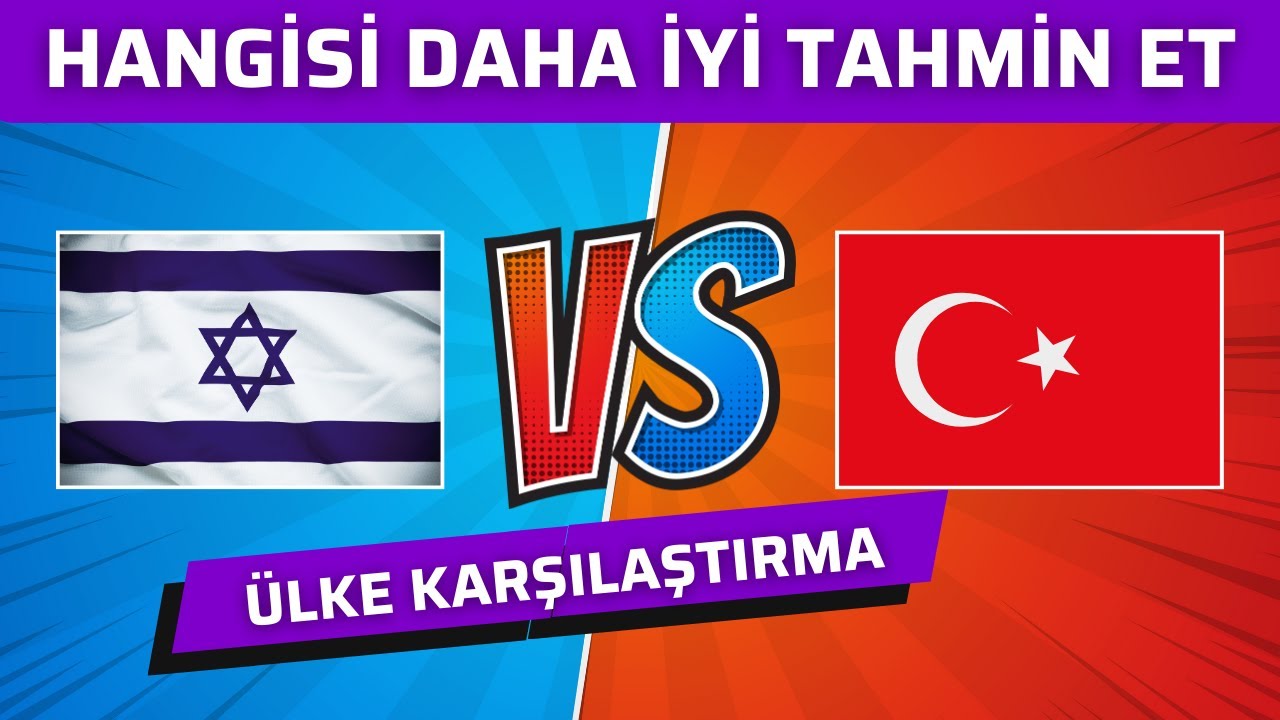 TÜRKİYE Mİ ? İSRAİL Mİ ? FARKLI KATEGORİLERDE HANGİSİ DAHA İYİ BULMACA | ÜLKE BULMACA  🌍💡