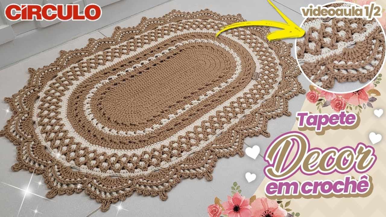 ✨ Impressionante PADRÃO! Tapete Decor em Crochê 1/2 😍