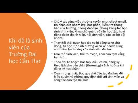 Video Những điều lưu ý và kỹ năng sinh viên CTU cần quan tâm... - YouTube