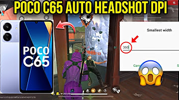 Poco c65 dpi setting free fire || best dpi for poco c65