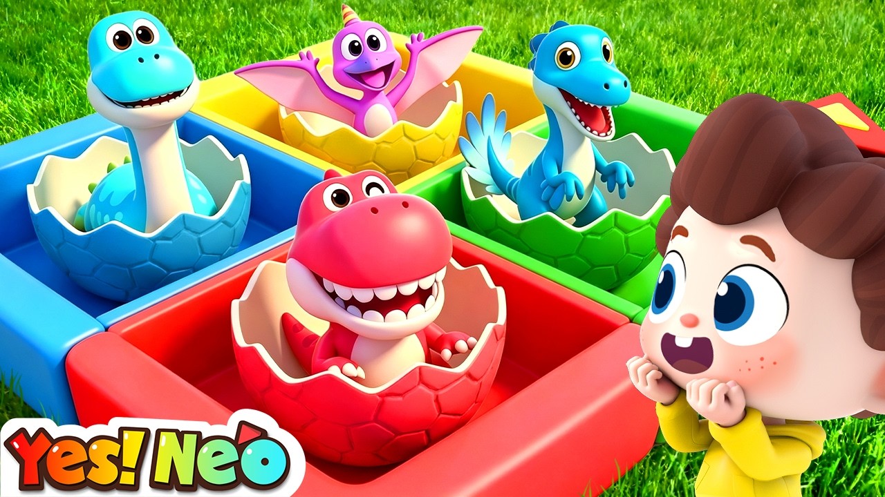 Dinosaur Toys Come to Life | Dinosaur Eggs | Learn Dinosaurs | Nursery Rhyme & Kids Songs | Yes! Neo