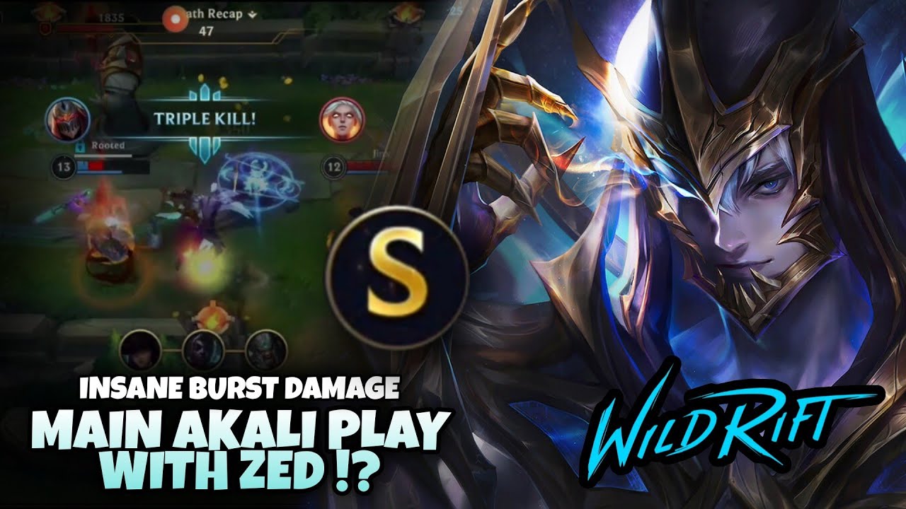 Wild Rift Zed S+ INSANE HYPER CARRY GAMEPLAY | Wild Rift Zed Build and ...