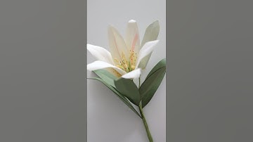 DIY paper Easter lily flower making crafts with alcohol markers #papercrafts #paperflower #diy