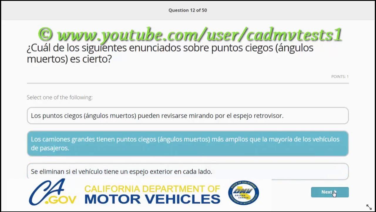 2024 Examen de manejo en espanol de california. 100 correcto. examen