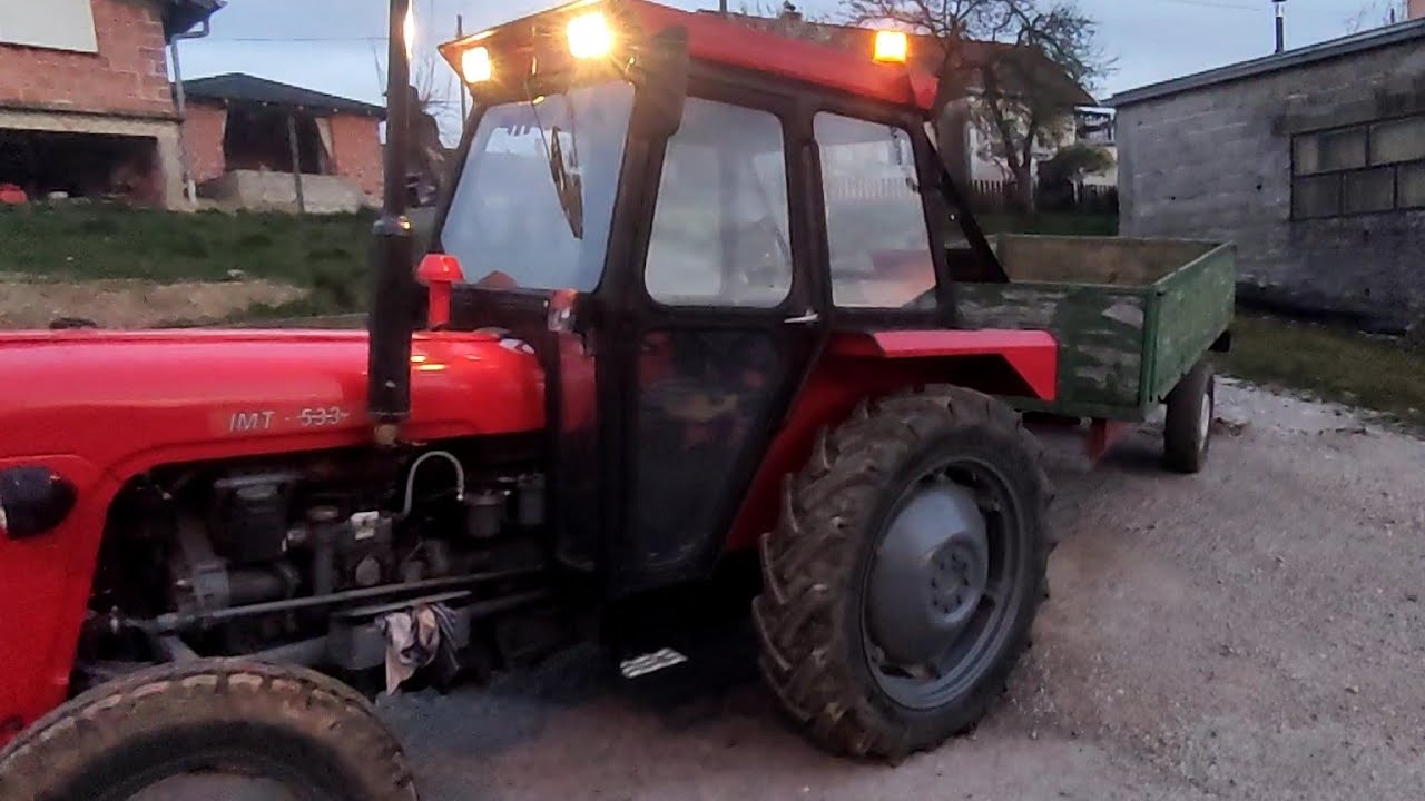 IMT i kiper prikolica, utovar zemlje