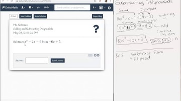 Deltamath Subtracting Polynomials