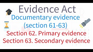 Documentary evidence (section 61-63)Section 62. Primary evidence Section 63. Secondary evidence