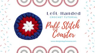 Puff Stitch Coaster (Left-Handed) Tutorial